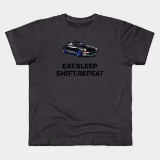 Eat Sleep Shift Repeat Porsche 911 Car Kids T-Shirt